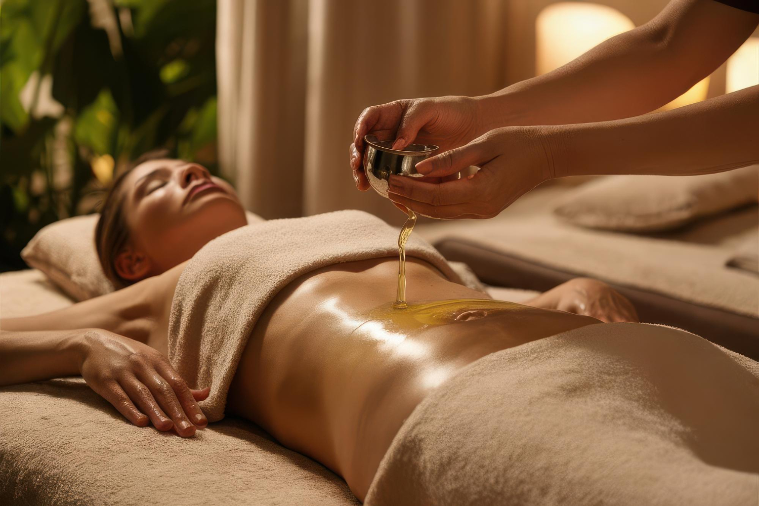 Nabhi Purna traditional Ayurvedic warm navel oiling ritual